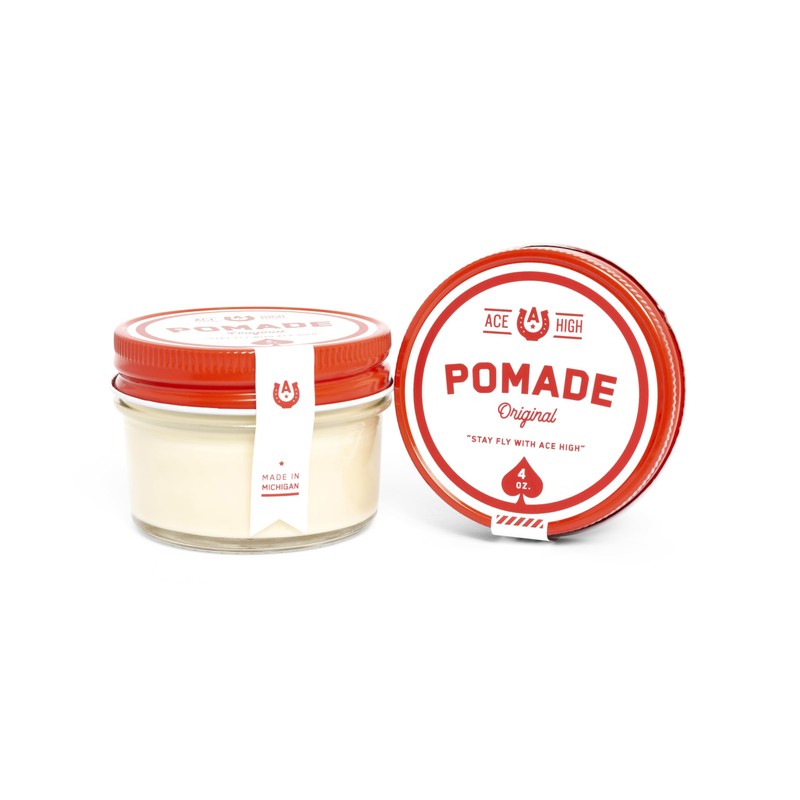 Ace High Pomade, Strong Hold, Natural Shine, Water Based, Hand