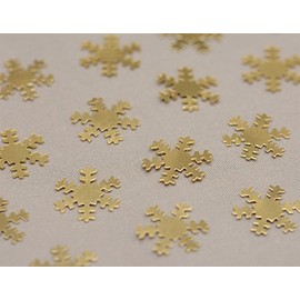 Christmas Foil Table Confetti Decorations Craft Sprinkles (Gold Snowflake)