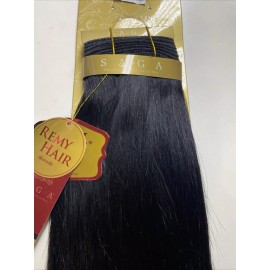 SAGA GOLD YAKY 10S"_#1B_100% HUMAN REMY HAIR WEAVE STRAIGHT EXTENSION*