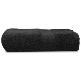 Towelogy® Premium Large Hand Towels Set 100% Combed Ring Spun Cotton Quick Dry & Super Absorbent Hotel Quality Multipurpose for Bathroom Spa Gym & Travel Size 50x85cm (Black Noir, Pack Of 1)