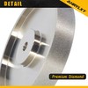 AHRYLXY 6" CBN Grinding Wheel, 1" Wide x 1/2" Arbor,
