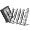 TOOLMAYS Screw Extractor Set, 5 Pieces Left Extractor Set, Max.