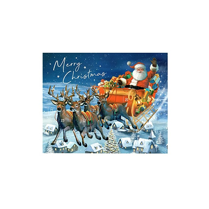 Widdle Gifts Paper Christmas Advent Calendar - 24 Windows -