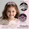 Yheahin Sparkling Crystal Pearl Tiara and Crown Elegant Rhinestone Heart