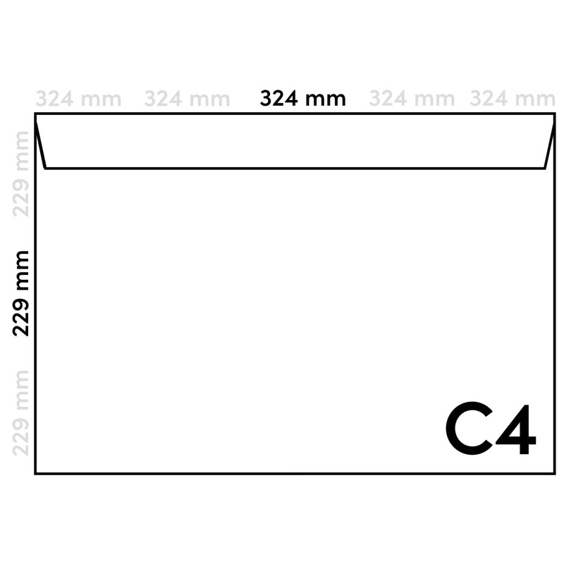 Netuno 10 Envelopes White DIN C4 22.9 x 32.4 cm