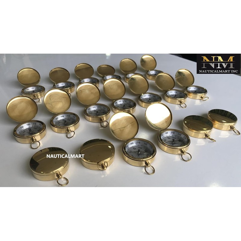 Nautical Brass Pocket Marine Compass Best Gift Set (Only One