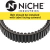 NICHE Drive Belt 59011-0003 59011-0019 for 2002-2019 Kawasaki Brute force
