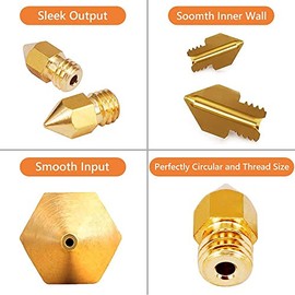 Creality Creality MK8 Ender 3 Nozzles 24 pcs 3D Printer Brass Nozzles Extruder for Ender 3 Series and Creality CR-10 0.2mm, 0.3mm, 0.4mm, 0.5mm, 0.6mm, 0.8mm, 1.0mm Printer Nozzle Kit