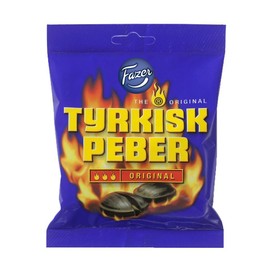 Fazer Tyrkisk Peber Original - Finnish - Salty - Licorice - Salmiakki - Salmiak - Salmiac - Boiled - Caramel - Hard - Candy - Bag 150g