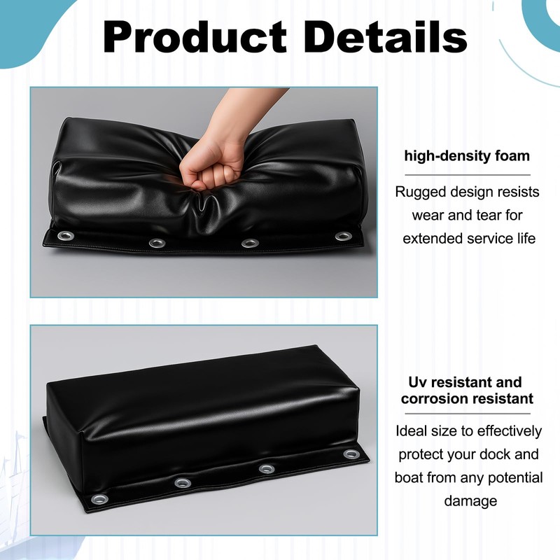 Marsui 4 Pcs Dock Bumpers for Edging Heavy-Duty Marine Boat