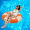 2PCS Pool Floats for Adult 43 Inch Striped Swim Ring