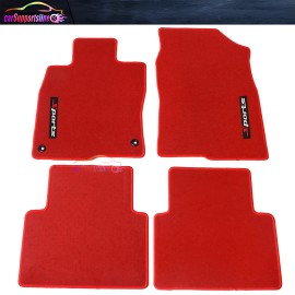 Unbranded Fit For 16-21 Honda Civic 4DR 2DR Red Nylon Floor Mats Carpets 4PCS w/ Sports