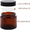 TUZAZO 24 Pack 2 Oz Thick Amber Round Glass Jars