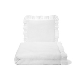 Balbina Muslin - Children's Bed Linen 100 x 135 cm + 40 x 60 cm, 2-Piece Set Baby Blanket and Pillow, 100% Cotton Muslin, Sleeping Blanket with Thick Anti-Allergic Filling for Winter, Breathable -