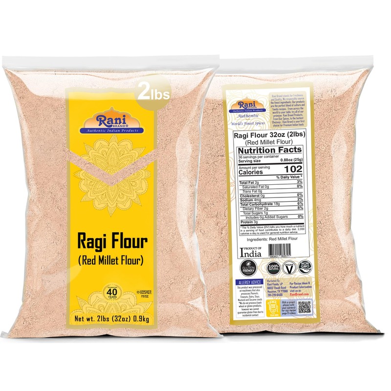 Rani Ragi (Finger Millet) Flour 32oz (2lbs) 908g ~ All