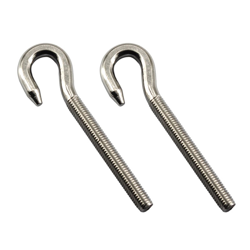 2Pcs Stainless Steel M16 Eye Bolt Long Shank Threaded Rod