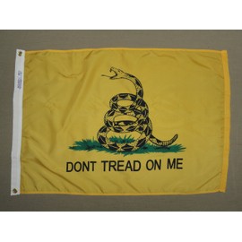 Gadsden Dont Tread On Me Indoor Outdoor Dyed Nylon Flag Grommets 2' X 3'