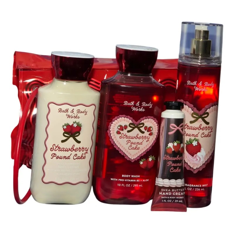 Bath And Body Works Set De Regalo Strawberry Pound Cake