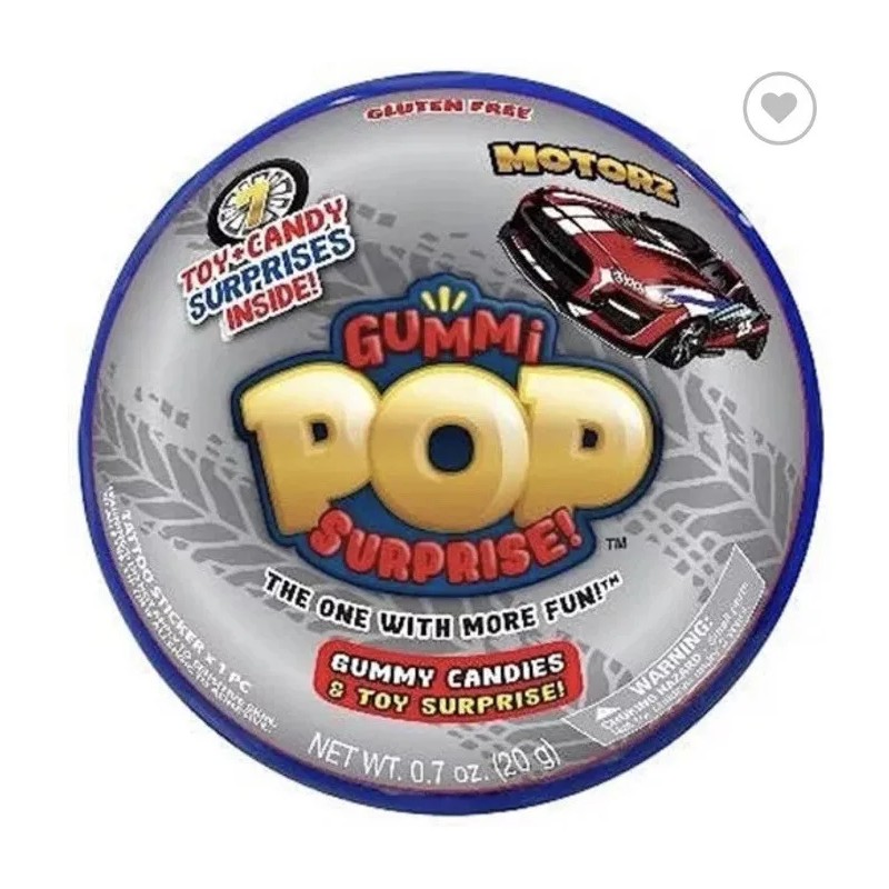 BALL 1 GUMMI POP SURPRISE REVEAL MOTORZ TOY & CANDY