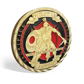 Firefighter Challenge Coin Sparta Warrior Prayer Coin Fireman Gift