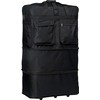 BLACK 40" Polyester Expandable Rolling Wheeled Duffel Bag, Spinner Suitcase,