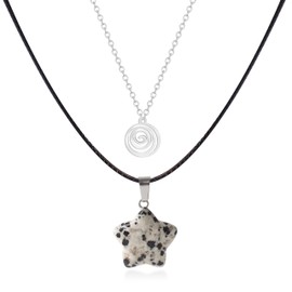 Summer Necklace for Women Layered Starfish Necklace Silver Black Gothic Necklace for Girls Beach Necklace for Women Gift for Her