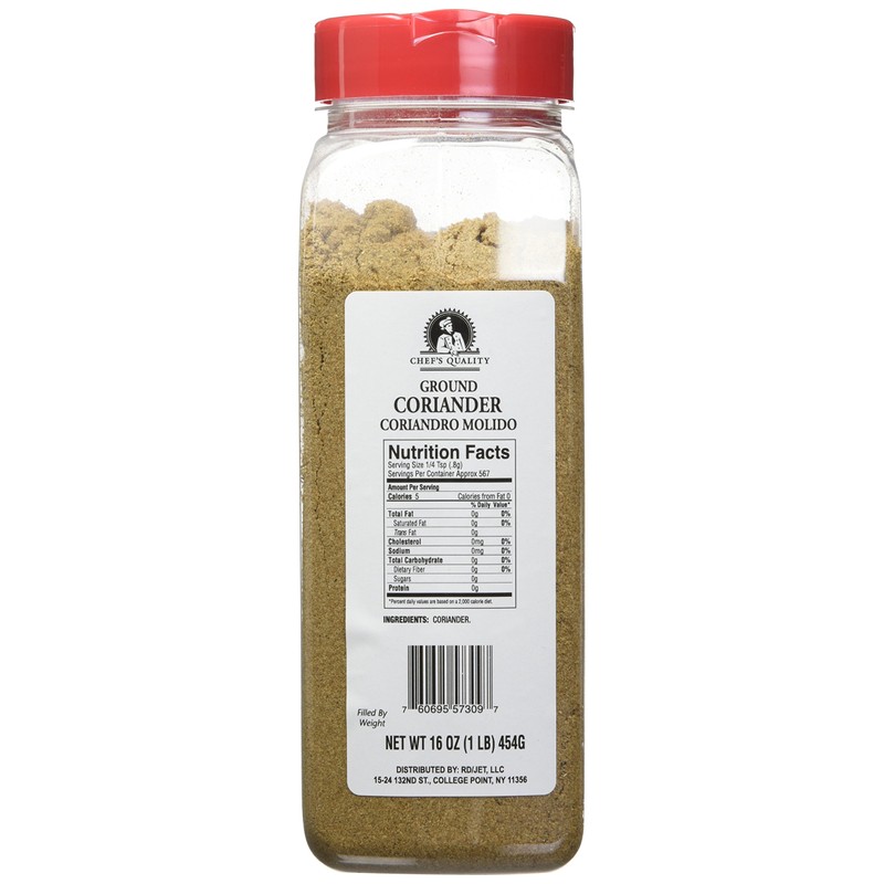 Chefs Quality Chef's Quality Ground Coriander 16 Ounce