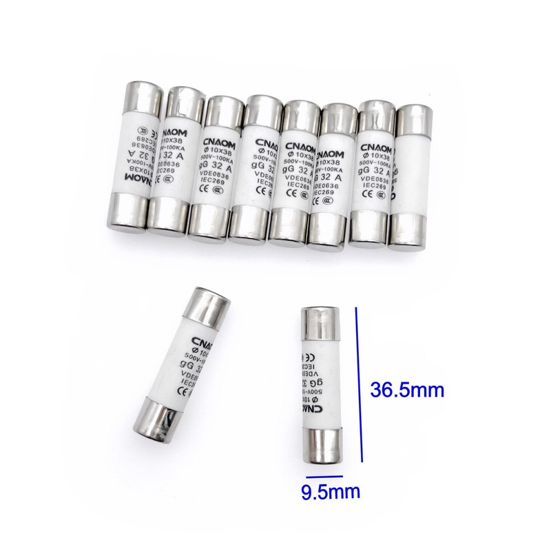 JZK Ceramic Fuses 32 Amp 32 A R015 RT18 10