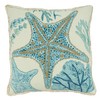 Saro Lifestyle Poly Filled Starfish Throw Pillow, Aqua, 20"
