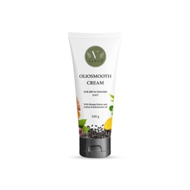 Oliosmooth Ayurvedic Foot Cream for Dry & Cracked Feet | Mango & Kokum Butter Foot Repair Balm | Deep Moisturising Cream with Frankincense, Myrrh, Sesame & Castor Oils | 100 g