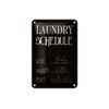 Ontrada Blechschild 12x18cm gewölbt laundry schedule sort tody wash Schild