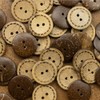 CABODYALS 20 MM 100 Pcs 2 Holes Coco Buttons Small
