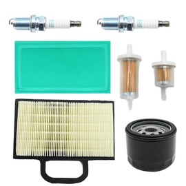 Vkinman 698754 Air Filter Kit with Pre Filter Fuel Filter Spark Plug Replacement for 499486S 695667 492932 808492 808656 Intek Extended Life Series V-Twin 18-26 HP Lawn Mower 273638 499486 695667
