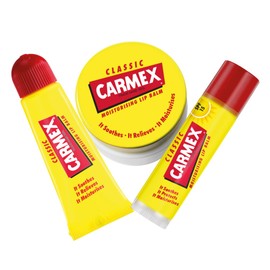 Carmex Carmex Classic Lip Balm Set | SPF 15 | Moisturising, 3-Pack with Tube, Pot and Stick