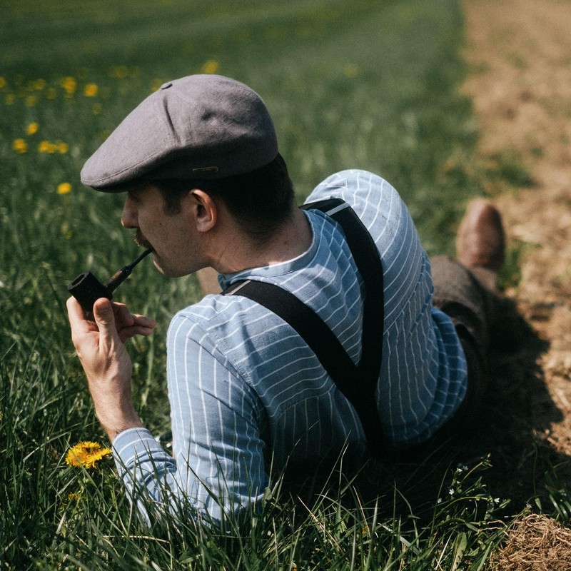 Sterkowski Swede Hat | 100% Natural Linen Flat Cap for