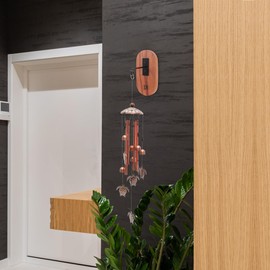 OFFSCH Wall Bracket for Wind Chimes with Hook Indoor Outdoor Wind Chime Holder for Patio Bedroom Hanging D Cor Space Saving 5.91X4.33 Inches