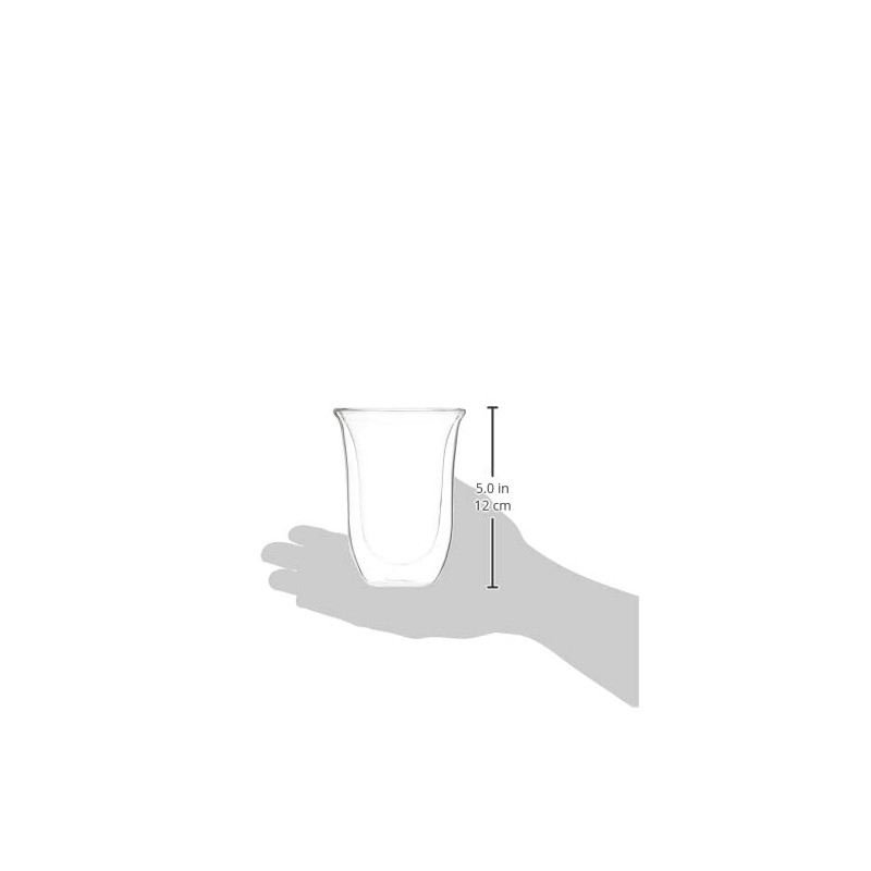 De'Longhi DeLonghi Double Walled Thermo Latte Glasses, Set of 2,