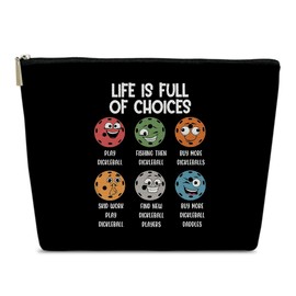 Ythuil Pickleball Gifts Makeup Bag, Life is Full of Choices Cosmetic Bag for Purse, Pickleball Accessories Women, Birthday Gifts for Dickleball Lover Female Girls Her Sister Daughter
