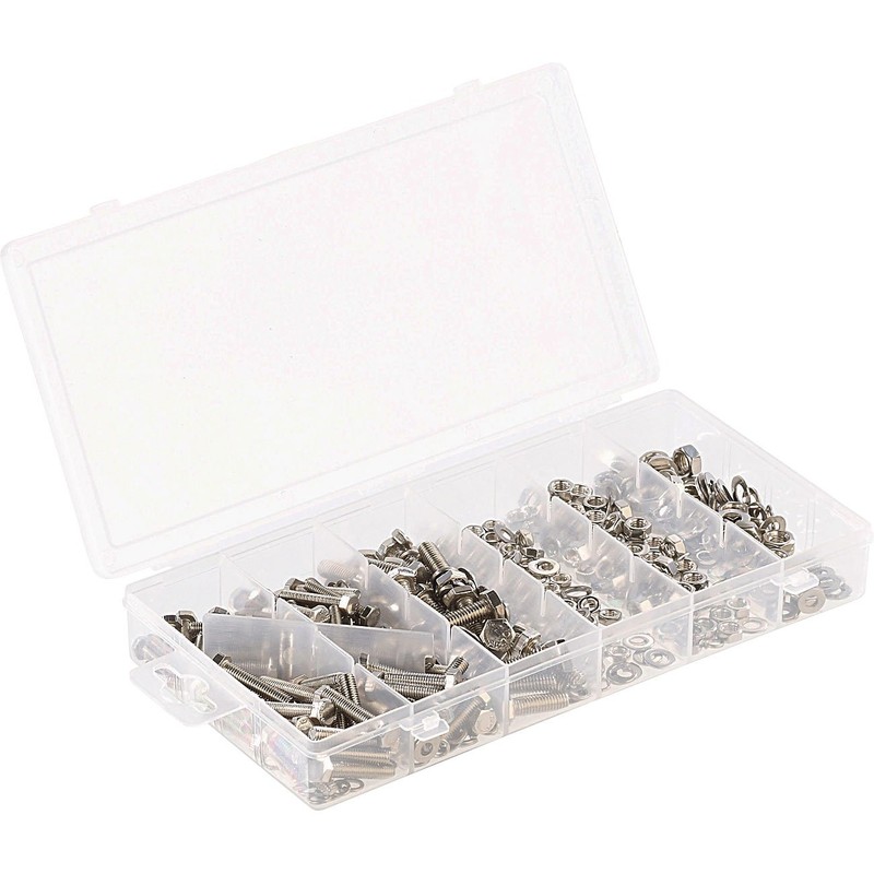 AGT Assortment Boxes: Assortment Box Hexagonal Screws Nuts Ul. Washers