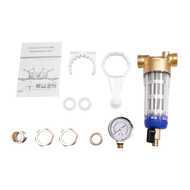 YIYIBYUS Spin Down Sediment Filters,3/4" Reusable Sediment Water Filter Spin