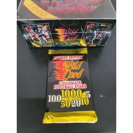 1991 Wild Card Collegiate Football Stars Pack From Factory Sealed Box Favre?