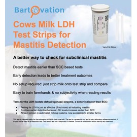 Cow Milk LDH Test Strips for Mastitis Detection [Vial of 50 Tests]