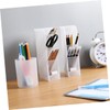 NUOBESTY Multifunctional Transparent Desktop Organizer Stylish Four Storage Box for