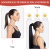 JJstar 70 cm Long Straight Ponytail Braid Hairpiece, Synthetic Hair