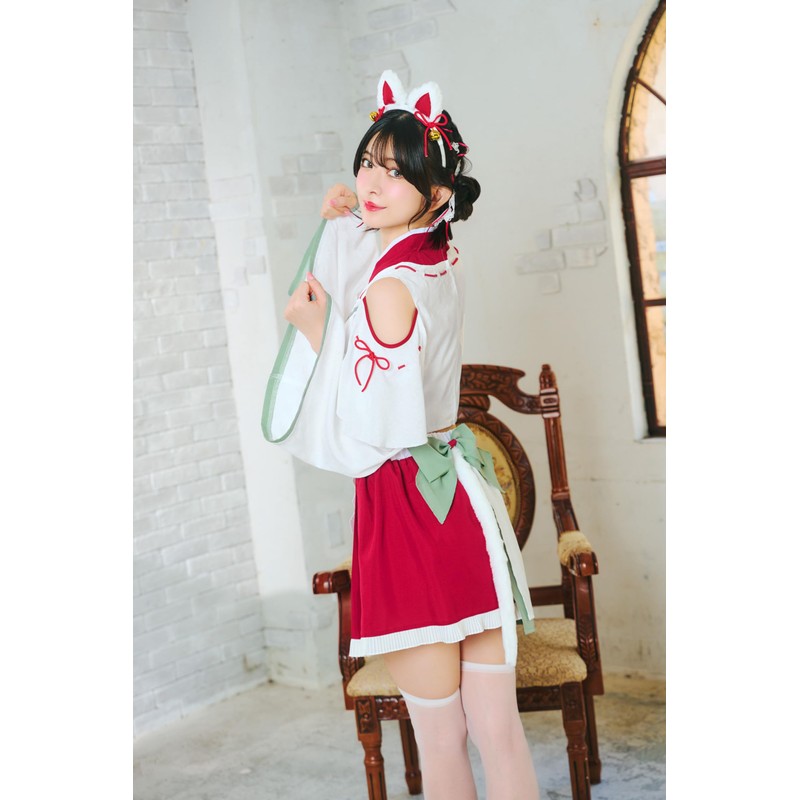 Clearstone Women's Halloween Maneki Maiden, Cosplay, White