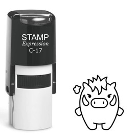 stampexpression - Angry Baby Boar Self Inking Rubber Stamp - Black Ink (A-63060)