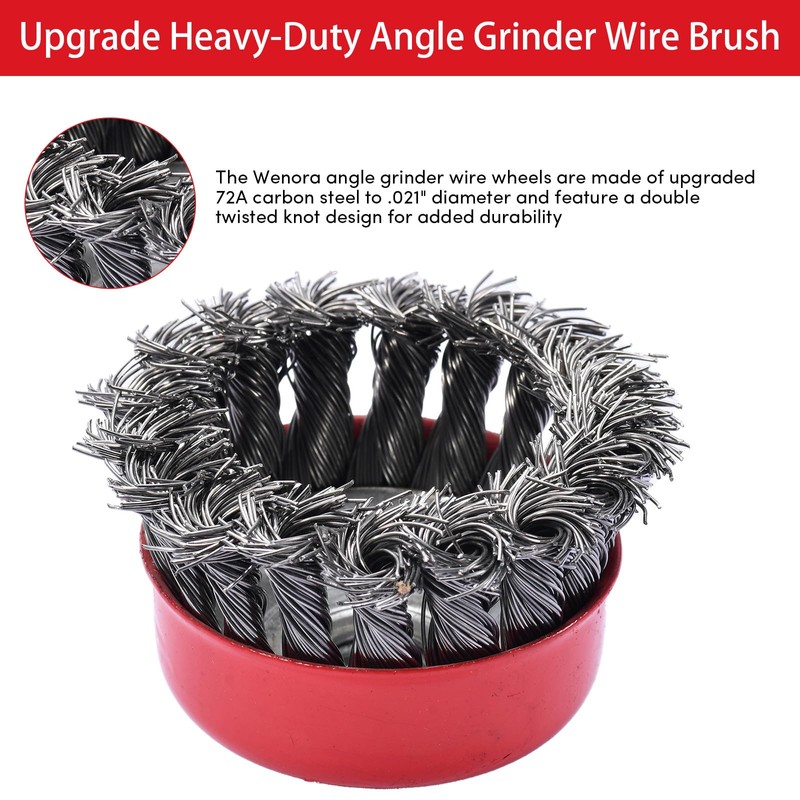 12 Pack Wire Wheel for Angle Grinder, 4-1/2" Heavy Duty