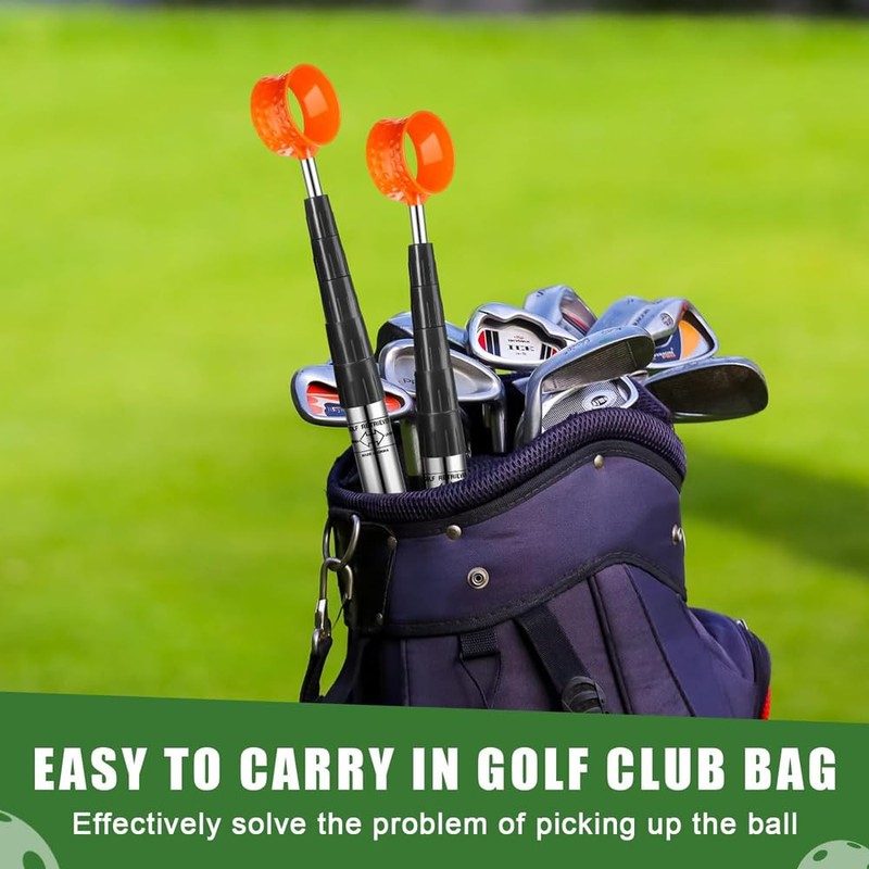 axGear Golf Ball Retriever Aluminum Alloy Shaft Telescopic Picker Extandable