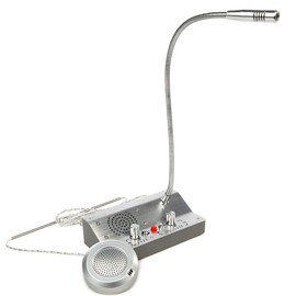 Window Intercom Two Way Talk Through Window Intercom Speaker System with Mute Function Ticket Counter Interphone for Bank Office Restaurant Hospital Clinic
