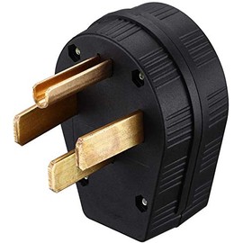 Miady NEMA 14-50P Power Plug, 50-Amp 4-Prong 125/250V Straight Blade Angles Dryer Replacement Male Plug